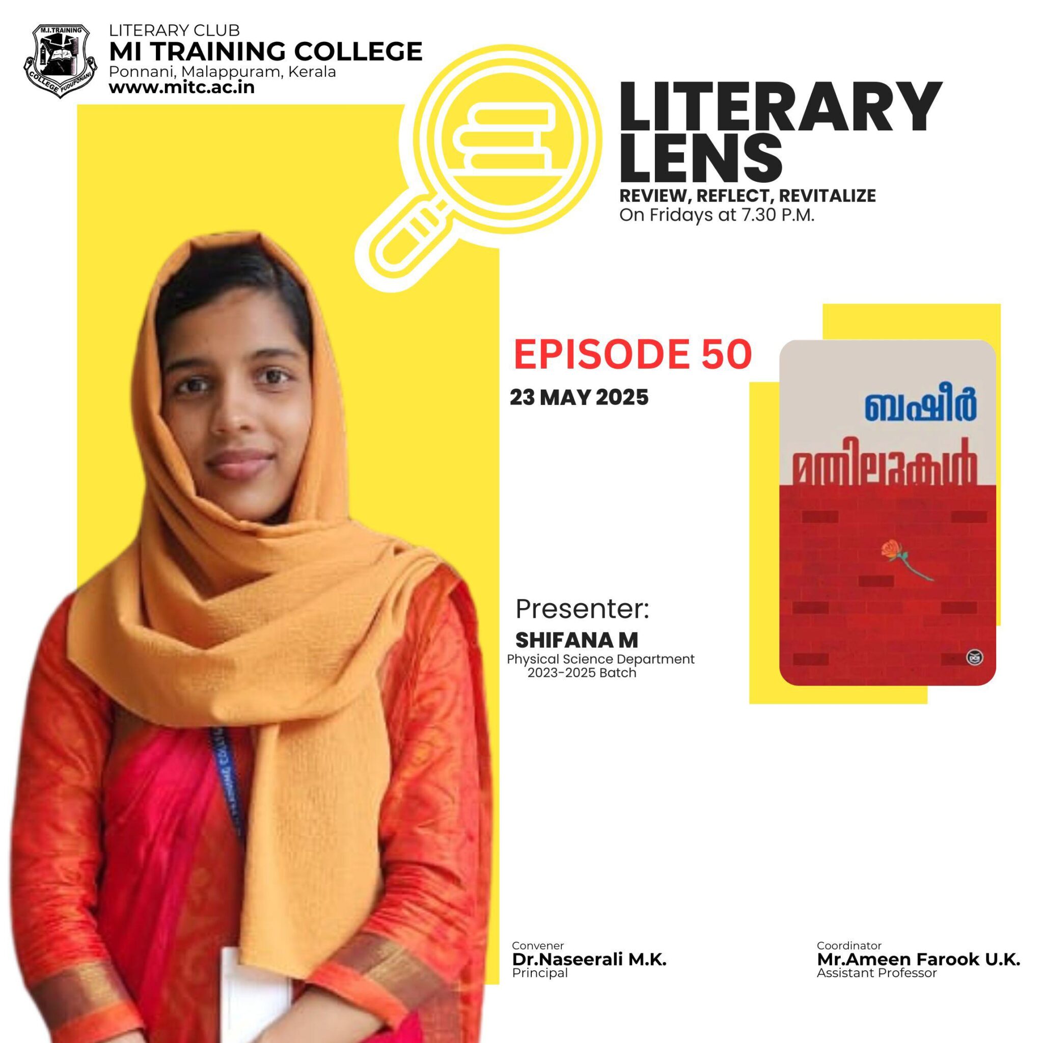 LITERARY LENS: THE LITERATURE REVIEW & DISCUSSION FORUM EPISODE 50 - MI ...